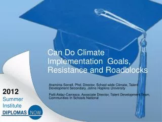 Can Do Climate Implementation Goals, Resistance and Roadblocks