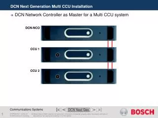DCN Next Generation Multi CCU Installation