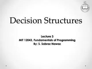 Decision Structures