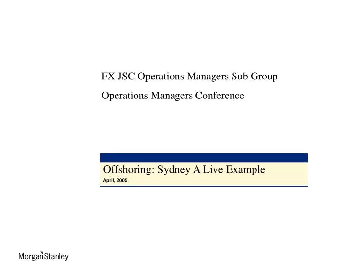 offshoring sydney a live example