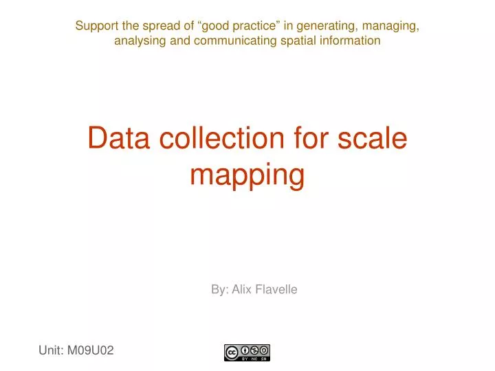 data collection for scale mapping