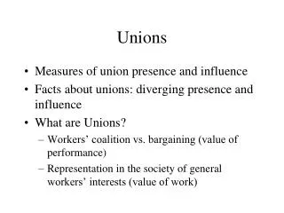 Unions