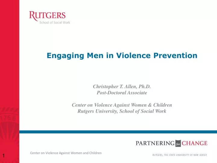 engaging men in violence prevention