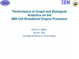 Performance of Graph and Biological Analytics on the IBM Cell Broadband Engine Processor