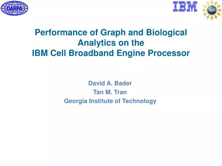 performance of graph and biological analytics on the ibm cell broadband engine processor