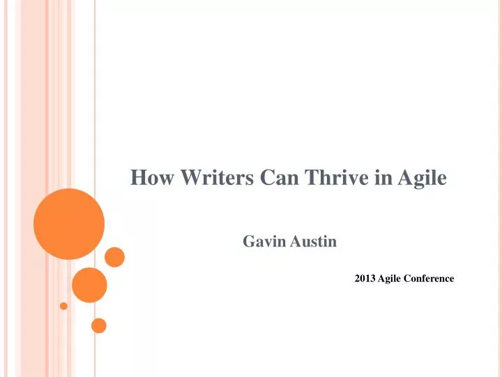 how writers can thrive in agile