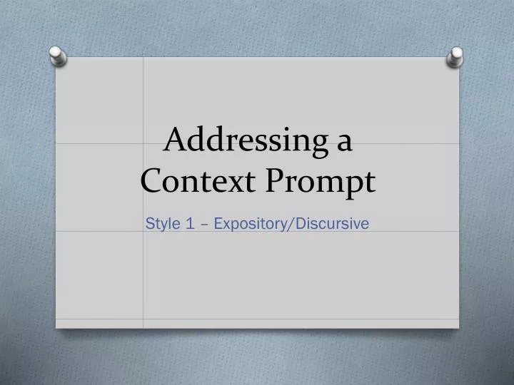 addressing a context prompt
