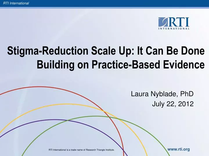 stigma reduction s cale u p it can be done building on practice based evidence