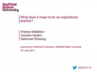 What does it mean to be an inspirational teacher ?