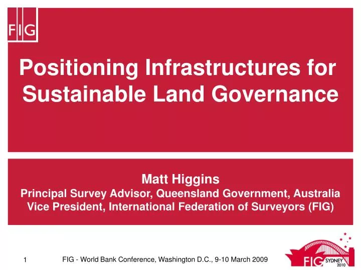 positioning infrastructures for sustainable land governance