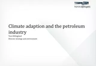 Climate adaption and the petroleum industry