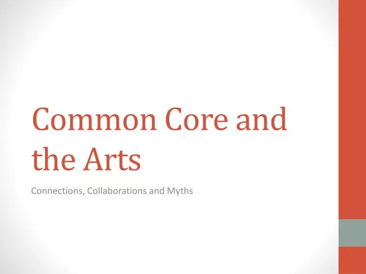 common core and the arts