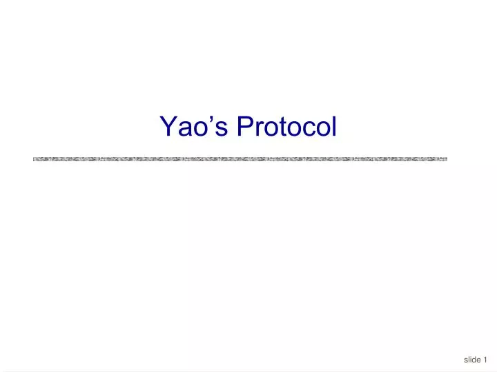 yao s protocol