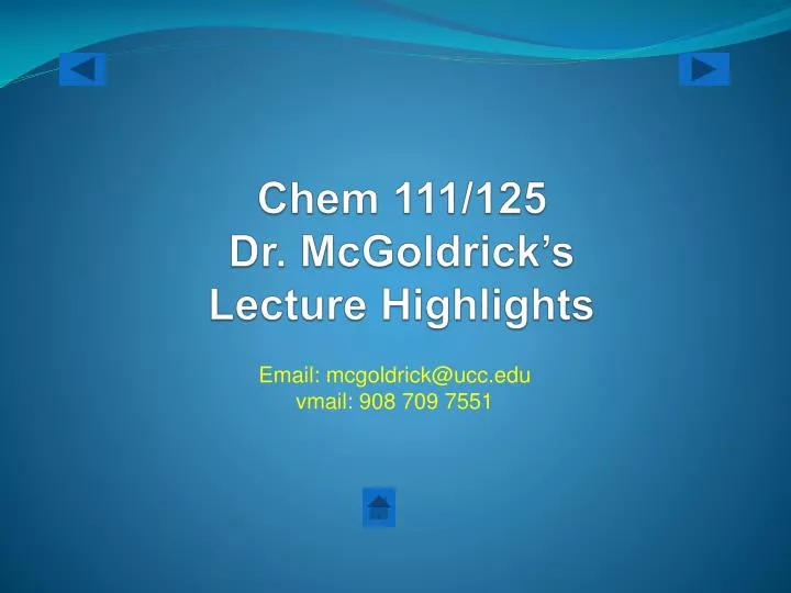 chem 111 125 dr mcgoldrick s lecture highlights