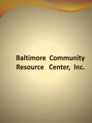 baltimore community resource center inc