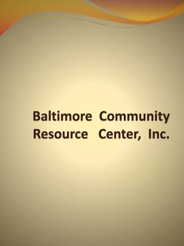baltimore community resource center inc