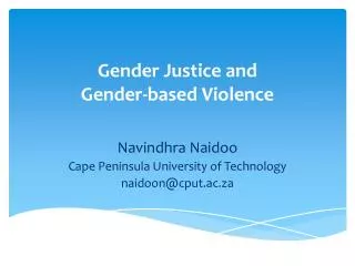 Gender Justice and Gender-based Violence