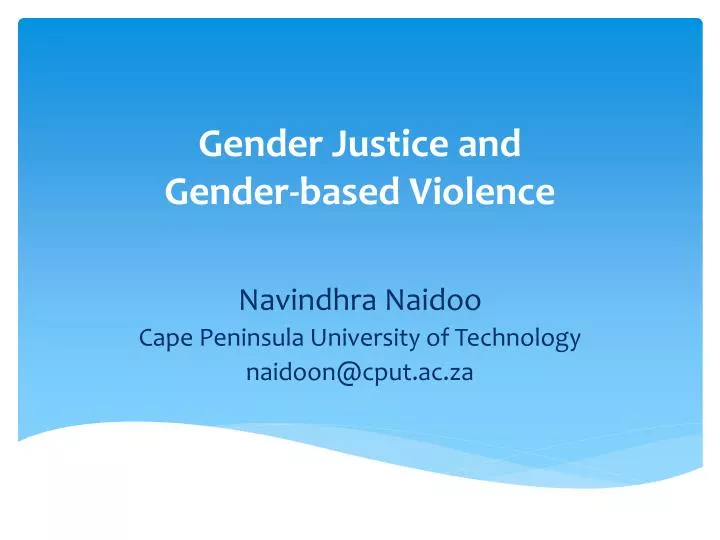 gender justice and gender based violence