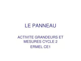 le panneau