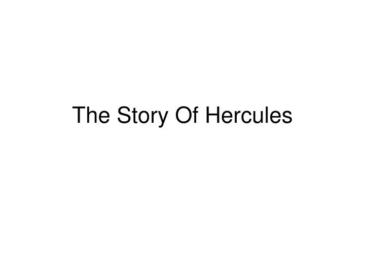 the story of hercules