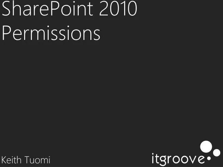 sharepoint 2010 permissions