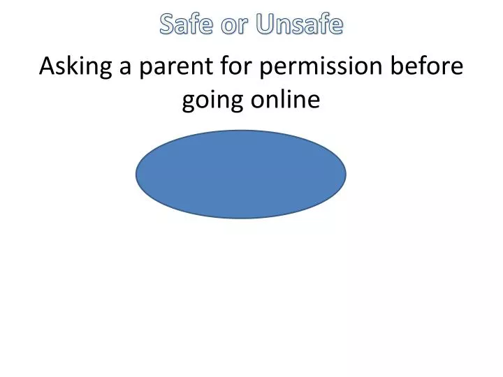 asking a parent for permission before going online