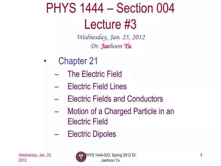 phys 1444 section 004 lecture 3