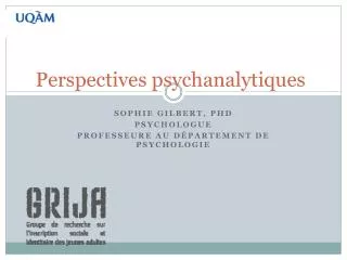 perspectives psychanalytiques