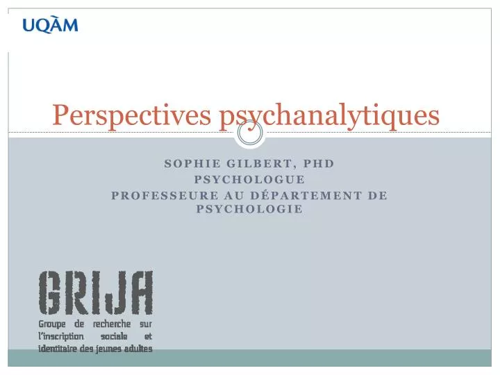 perspectives psychanalytiques
