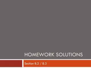 Homework Solutions