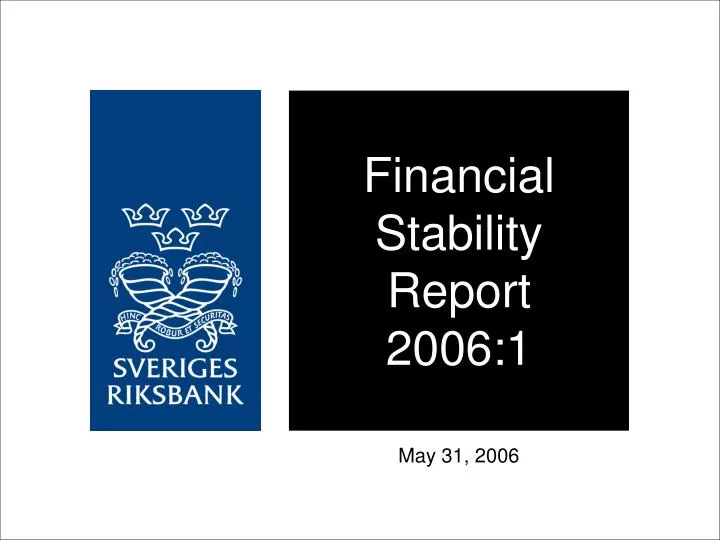financial stability report 2006 1