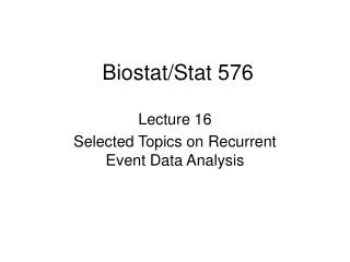 Biostat/Stat 576