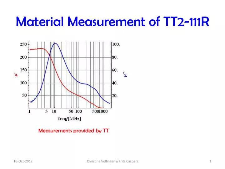 material measurement of tt2 111r