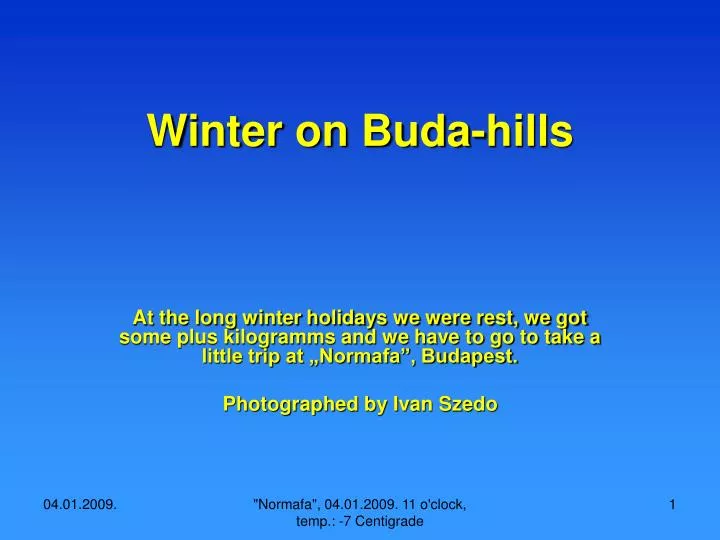 winter on buda hills