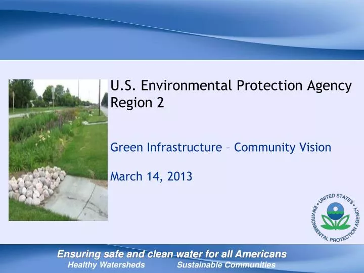 u s environmental protection agency region 2 green infrastructure community vision march 14 2013