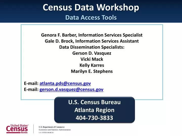 census data workshop data access tools