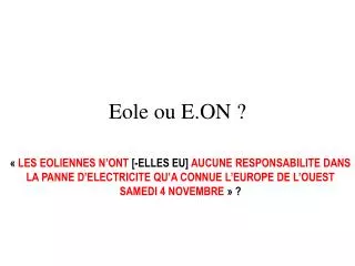 eole ou e on