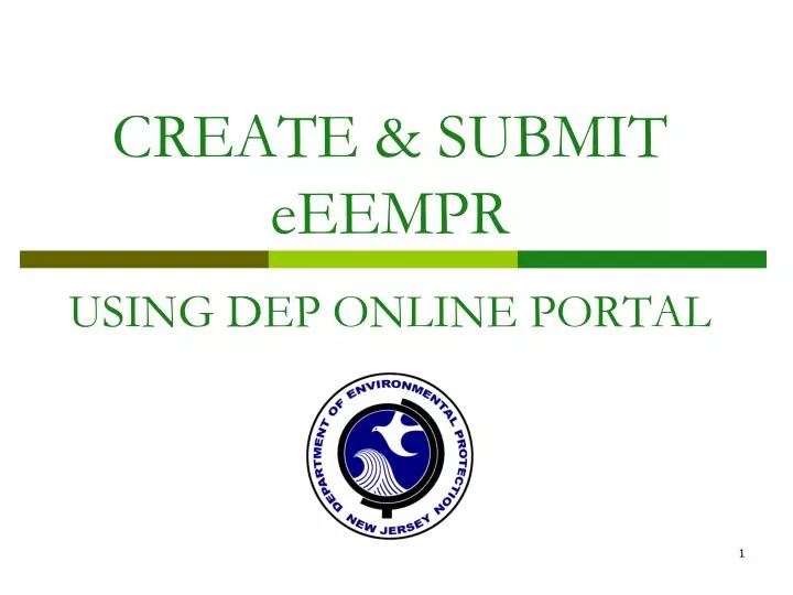 create submit eeempr using dep online portal