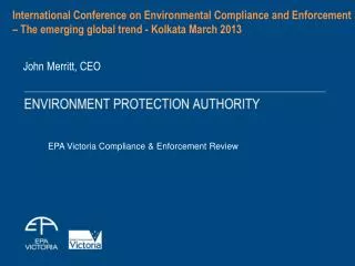 EPA Victoria Compliance &amp; Enforcement Review