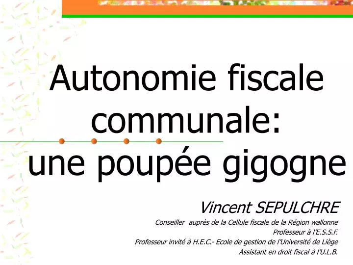 autonomie fiscale communale une poup e gigogne