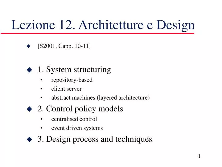 lezione 12 architetture e design