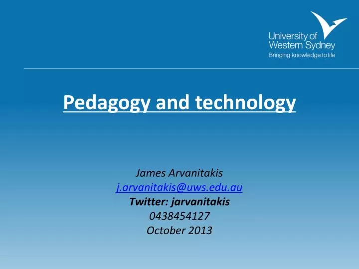 pedagogy and technology