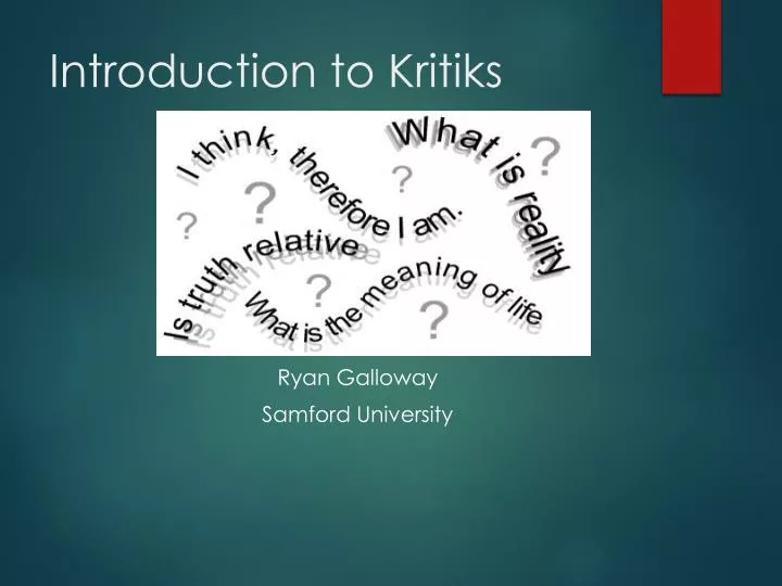 introduction to kritiks