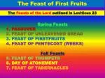 The Feast of First Fruits - slide 1