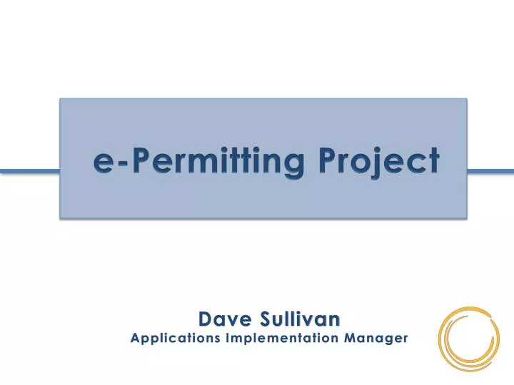 e permitting project