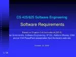 CS 425/625 Software Engineering Software Requirements - slide 1