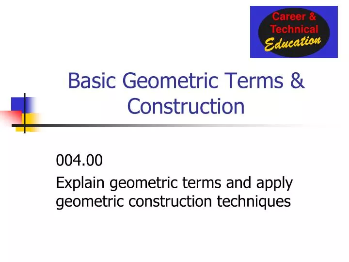 basic geometric terms construction