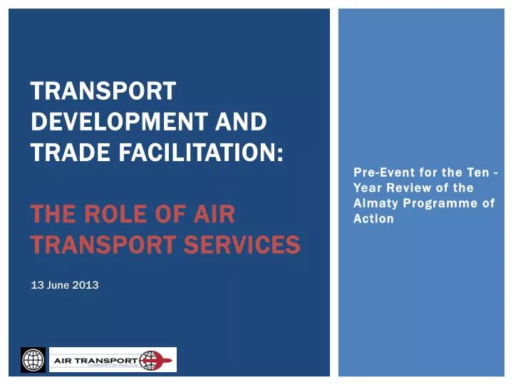 transport development and trade facilitation the role of air transport services