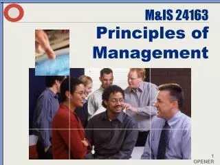 M&amp;IS 24163 Principles of Management