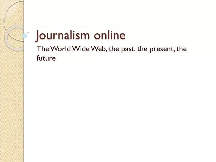 journalism online